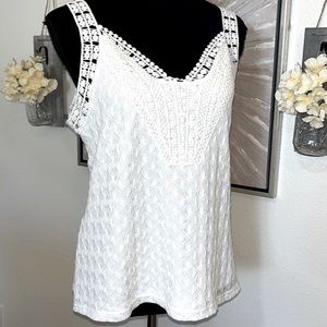 New! Maurice’s Solid Crochet Textured Knit Tank Top